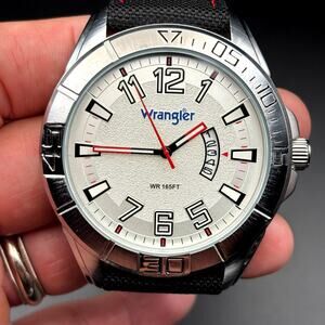 Wrangler WRW4801-7B1 Men’s Western Collection Watch Cream Dial Nylon Strap NIBWT